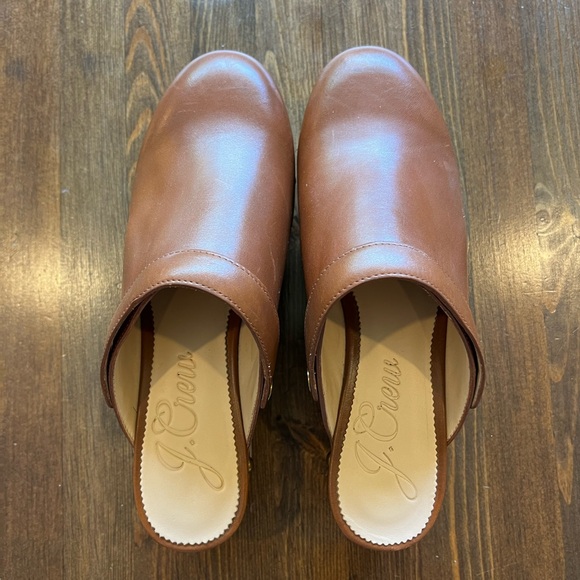 J. Crew Brown Leather Clogs - Picture 6 of 9